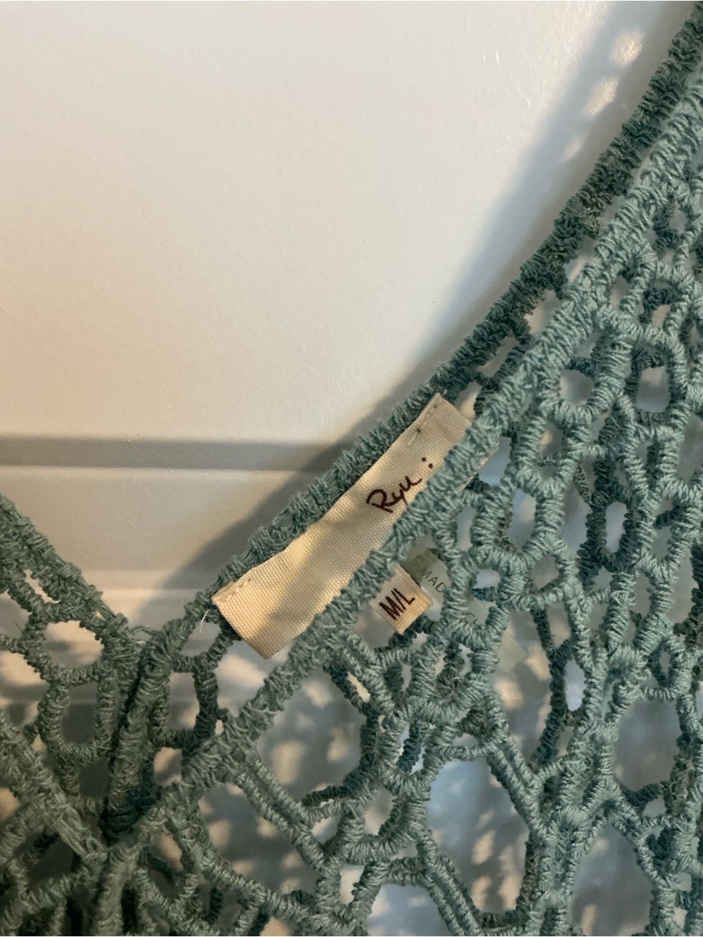 Ryu Crochet Tank Cover-Up in Sage - Picture 3 of 3